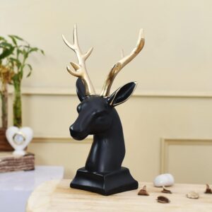 Antique Finish Deer Face Showpiece for Home Decor/Gifting