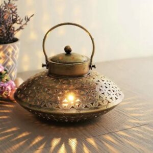 Iron Degchi Doop Stand Tealight Candle Holder - Tea Light